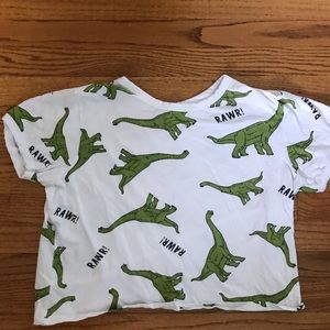 Dinosaurs Graphic T-shirt cropped